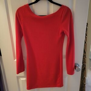 Divided Red Mini Dress